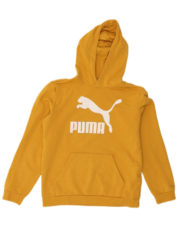 Puma Mädchen Graphic Hoodie Pullover 15–16 Jahre XL gelbe Baumwolle