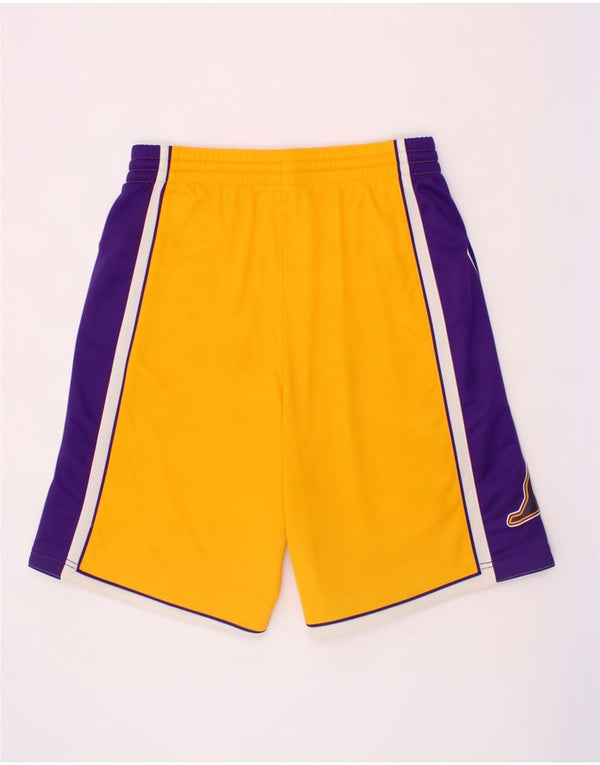 Adidas Los Angeles Lakers Sportshorts für Jungen, 13–14 Jahre, gelbes Farbblockdesign