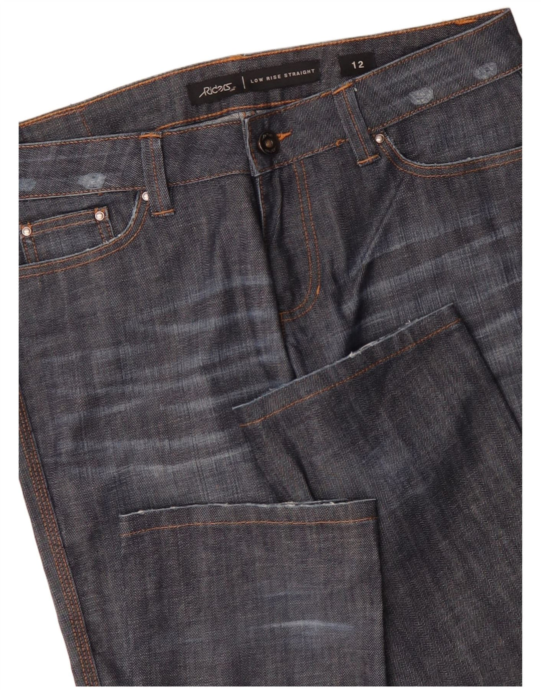 LEE Damen Riders Straight Jeans mit niedriger Taille, US 12, Größe L, W34, L33, Marineblau