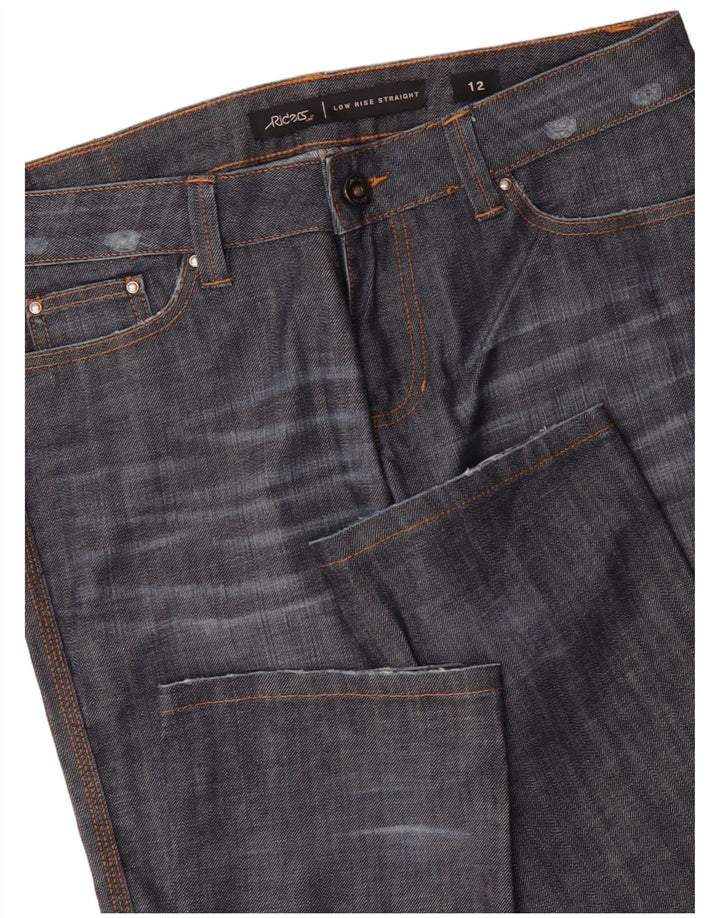 LEE Damen Riders Straight Jeans mit niedriger Taille, US 12, Größe L, W34, L33, Marineblau