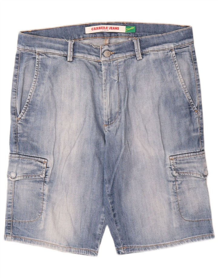 CARRERA Herren Cargo Denim Shorts W34 Große blaue Baumwolle