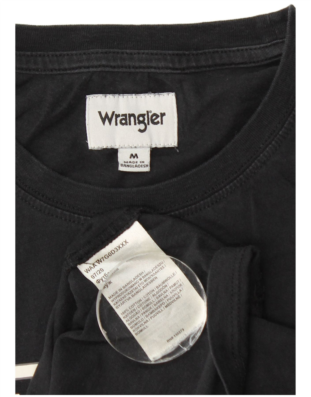 Wrangler Herren-Grafik-Oberteil, langärmelig, mittelschwarz, Baumwolle