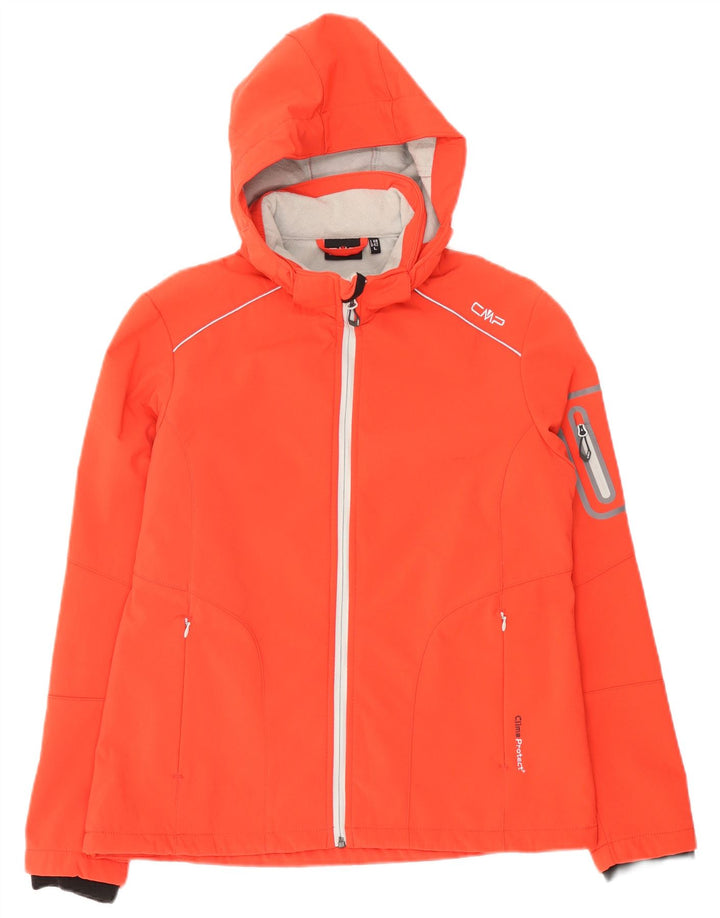 CMP Damen-Windbreakerjacke mit Kapuze, EU 42, groß, orangefarbenes Polyester