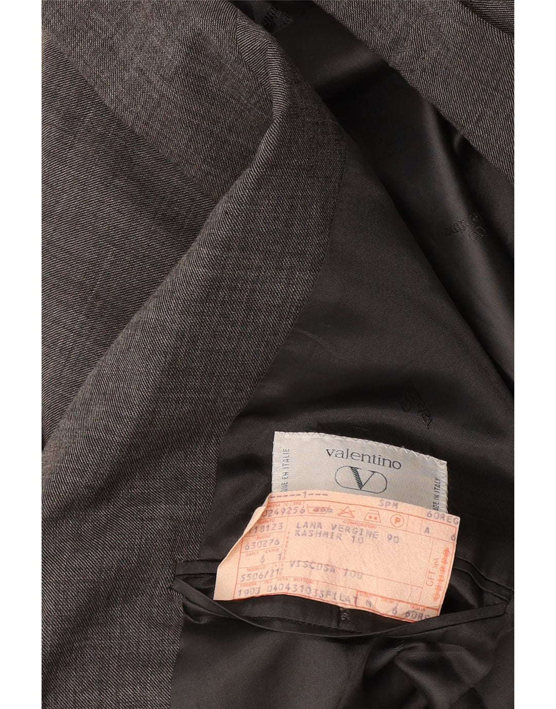 Valentino Herren-Blazer mit 2 Knöpfen, UK 42, XL, graue Schurwolle