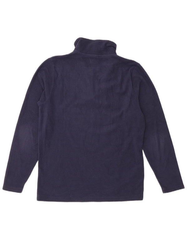 Avirex Mens Zip Neck Fleece Jumper Medium Navy Blue Polyester