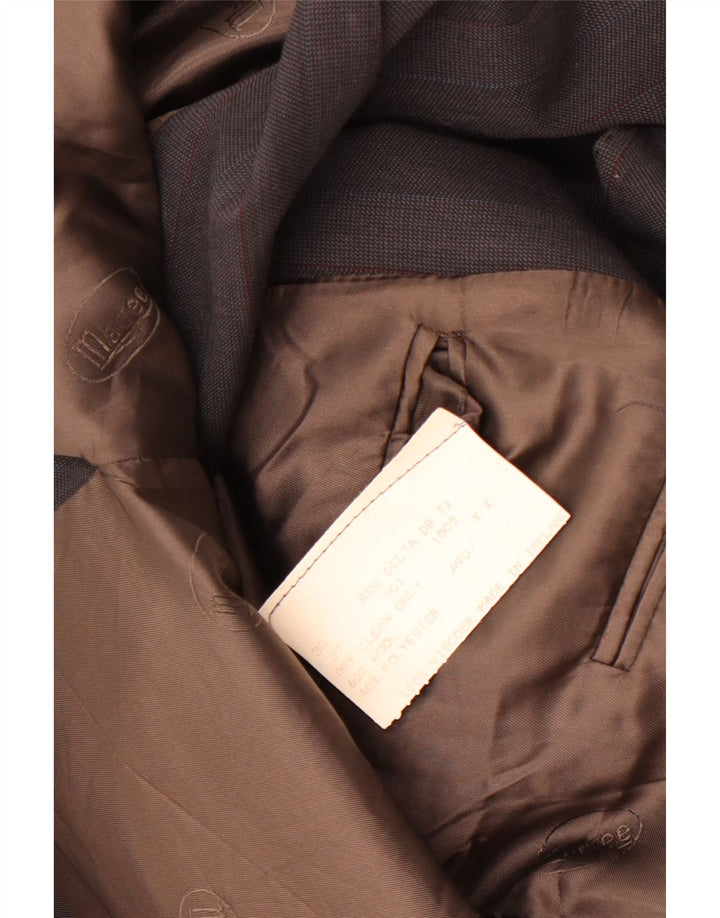 Magee Herren-Blazer, zweireihig, Gr. 38, mittelgrau, gestreift, Wolle