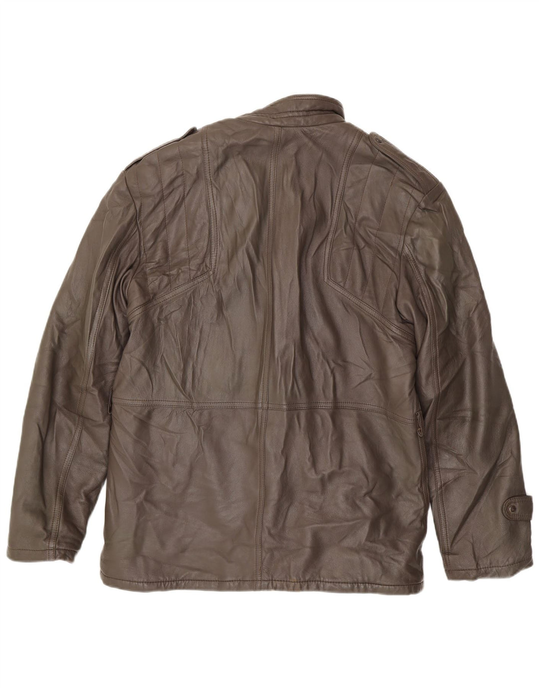 VINTAGE Herren Lederjacke IT 54 2XL Braunes Leder