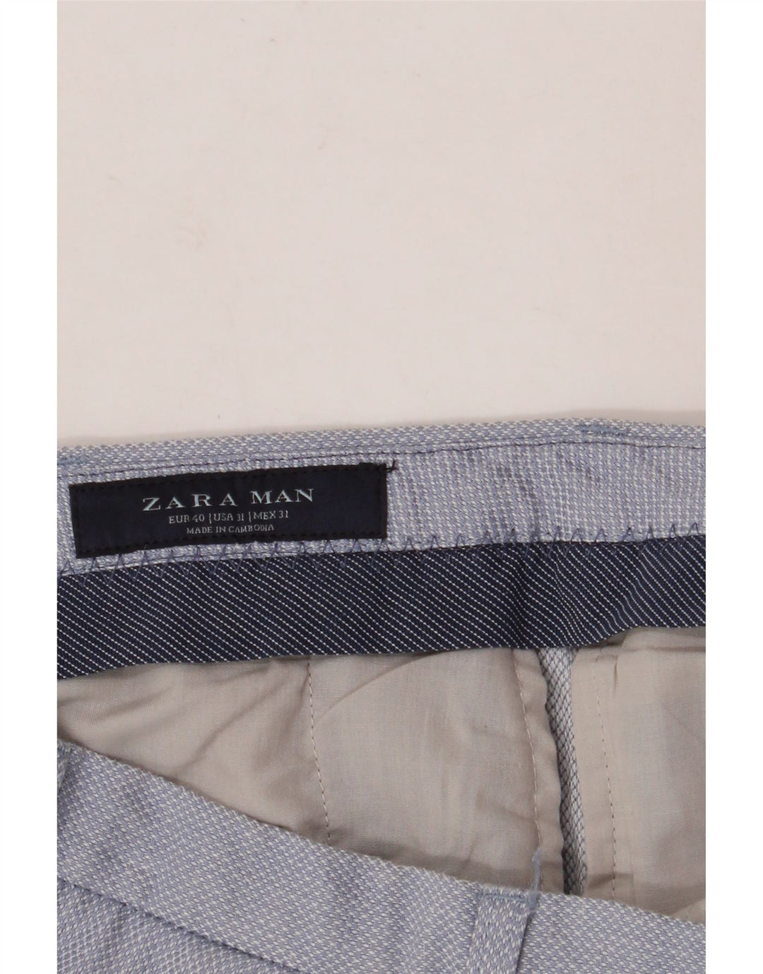 ZARA Slim Chino-Hose für Herren, EU 40, M, B31, L30, Blau