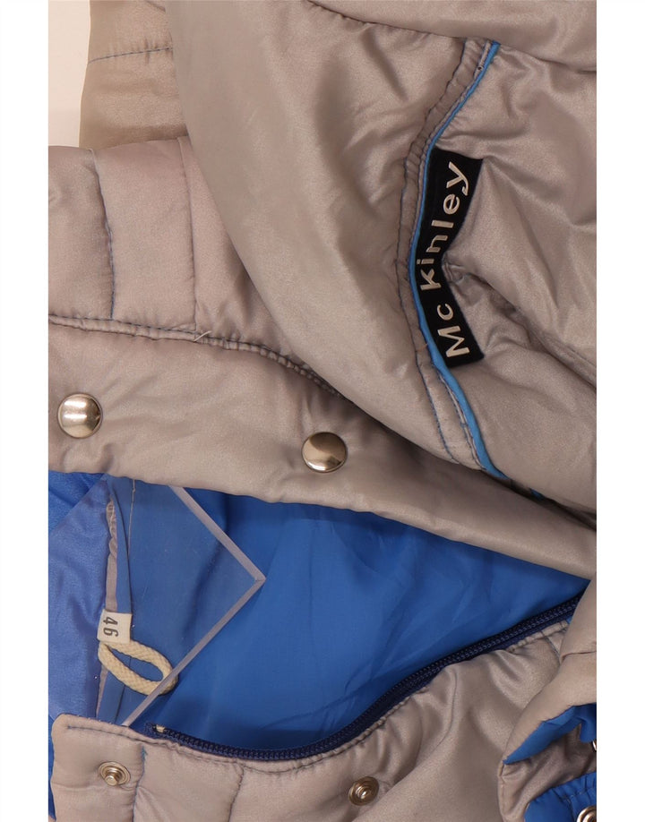 MC Kinley Herren-Kapuzenjacke, wattiert, IT 46, Größe S, grau, Polyester