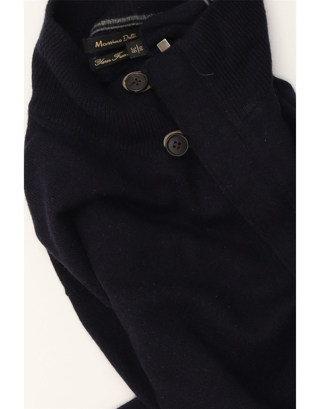 Massimo Dutti Herren-Strickjacke, mittleres Marineblau