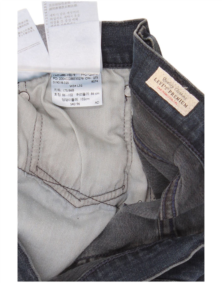 Levi's Herren Skinny Jeans W34 L32 Blaue Baumwolle