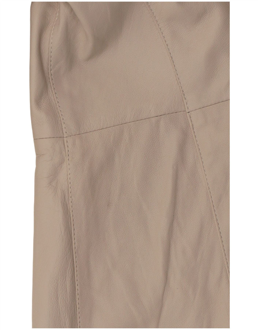 Vintage Damen Ledermantel IT 42 Medium Off White Leder