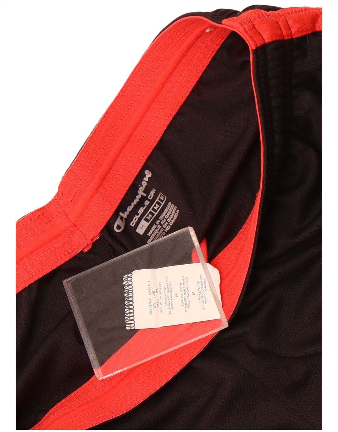 Champion Herren Double Dry Sportshorts Mittelschwarzes Colourblock-Polyester