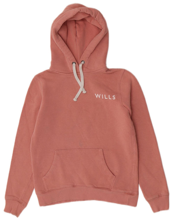 Jack Wills Damen Kapuzenpullover UK 10 Small Rosa Baumwolle