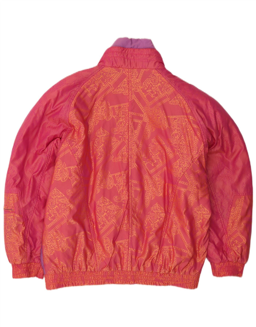 Vintage Damen Wattierte Jacke IT 42 Mittelrosa Colourblock Nylon