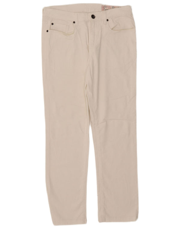 Rifle Damen Straight Jeans W34 L28 Weiße Baumwolle