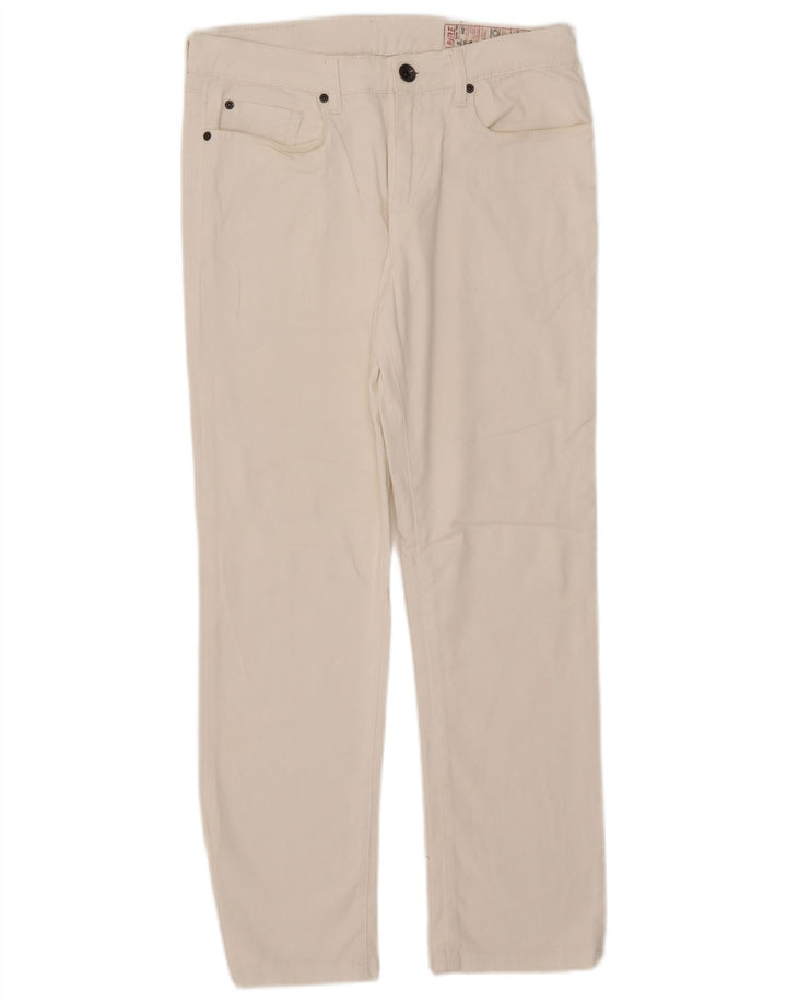 Rifle Damen Straight Jeans W34 L28 Weiße Baumwolle