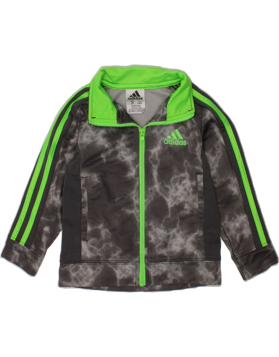 ADIDAS Baby Boys Tracksuit Top Jacket 18-24 Months Grey Tie Dye Polyester Vintage Adidas and Second-Hand Adidas from Messina Hembry 