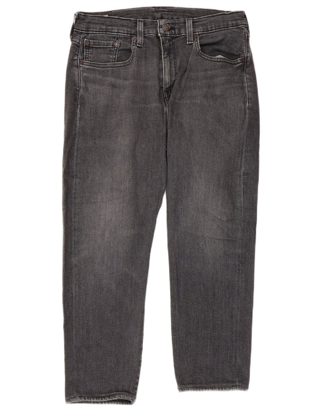 Levi's Herren 502 Tapered Cropped Jeans W31 L24 Graue Baumwolle