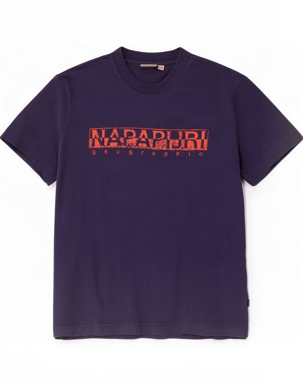 Napapijri Herren-T-Shirt mit Grafik, Größe S, Marineblau, Baumwolle