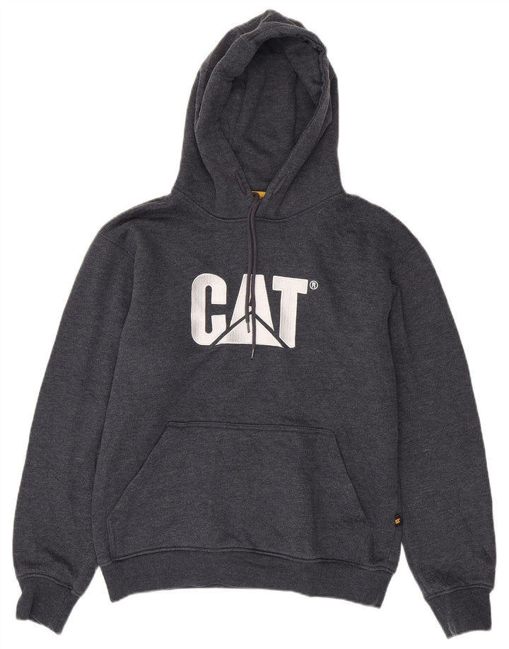 CAT Herren-Kapuzenpullover mit Grafik, mittelgraue Baumwolle