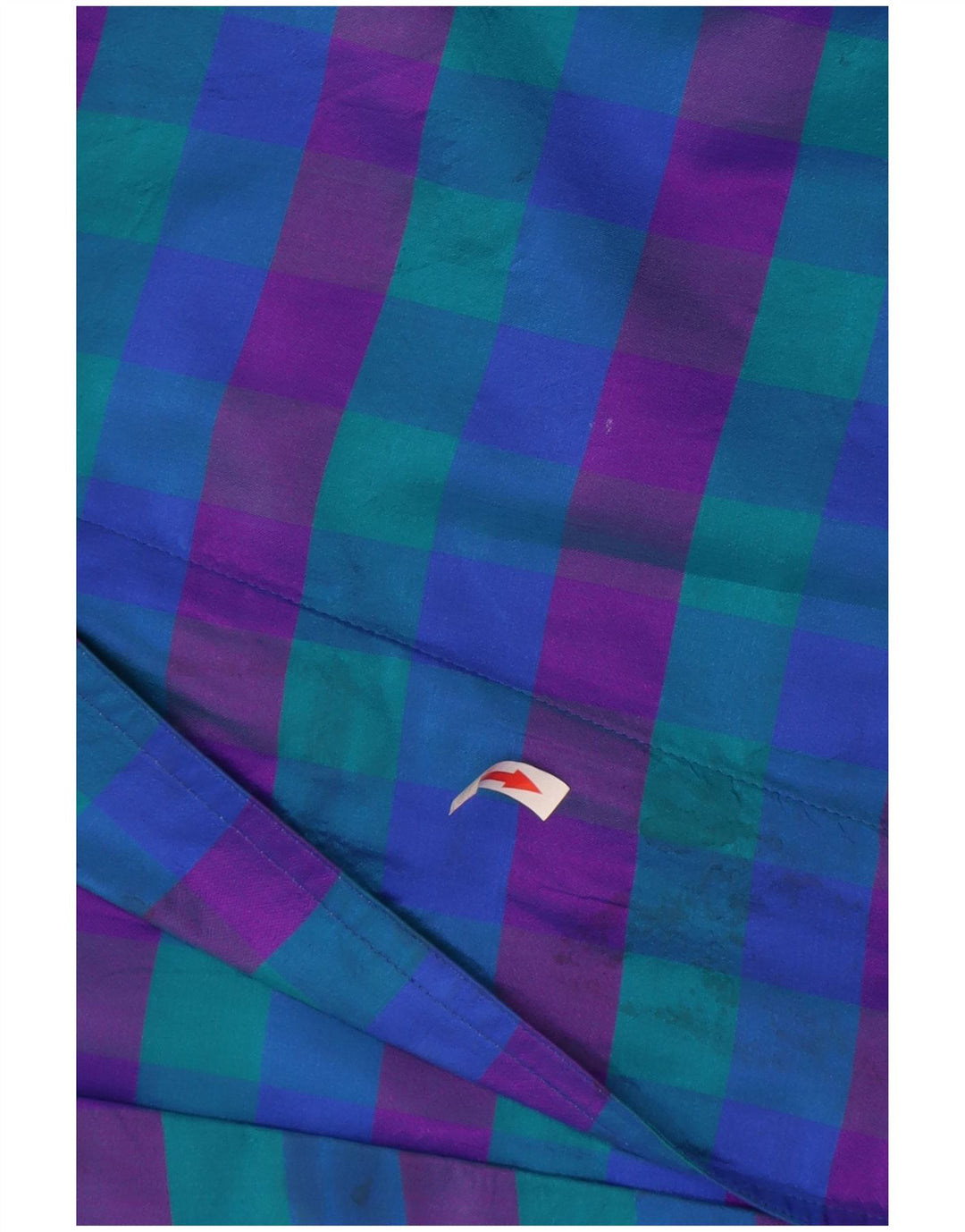 Vintage Damen offene Blazerjacke UK 14 Mittelblau kariert