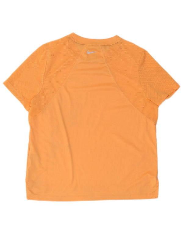 Nike Herren Dri Fit T-Shirt Top Large Orange Polyester