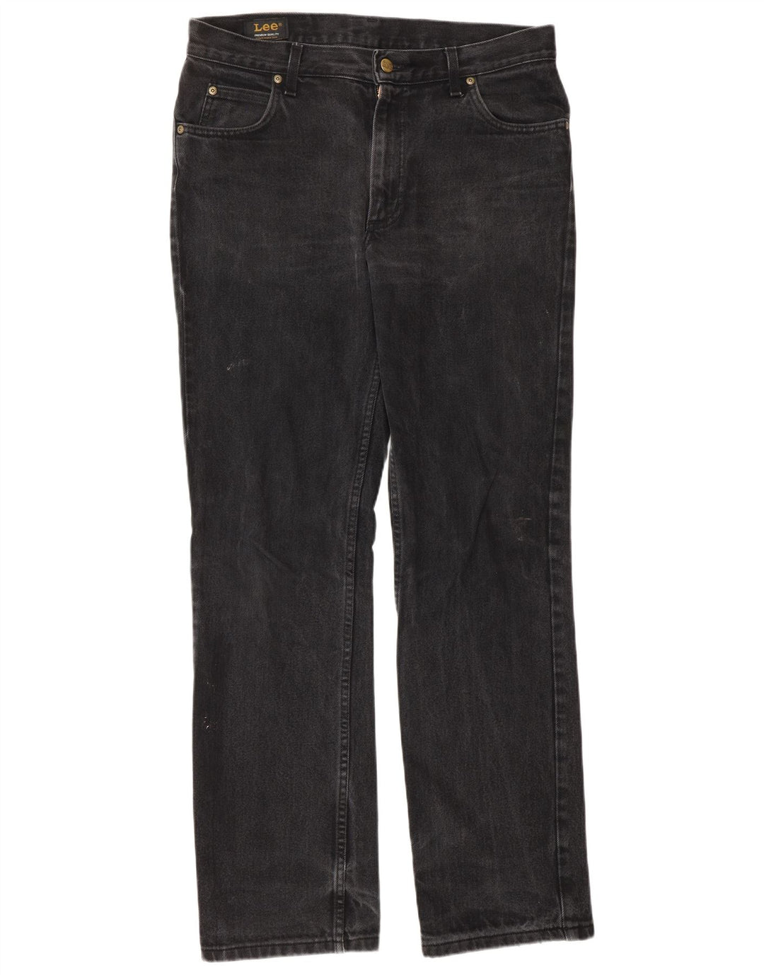 LEE Herren Detroit Straight Jeans W34 L34 Graue Baumwolle