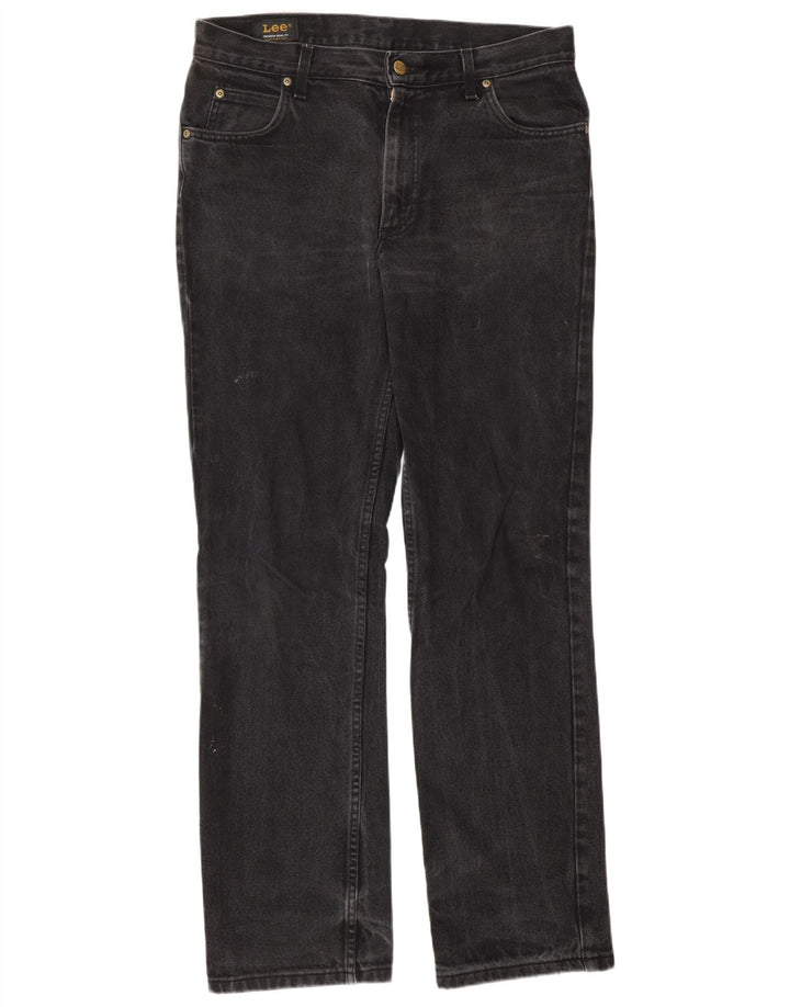 LEE Herren Detroit Straight Jeans W34 L34 Graue Baumwolle
