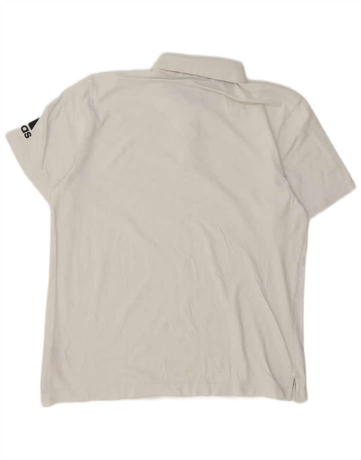 Adidas Herren Poloshirt Große weiße Baumwolle