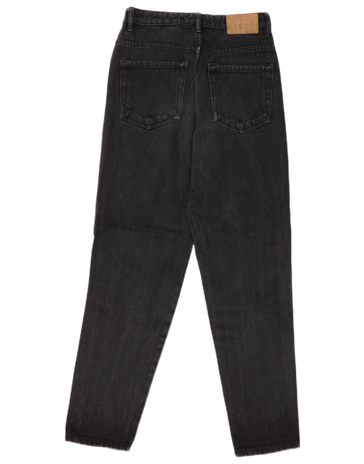 ZARA Damen Jeans mit hoher Taille, EU 32, 2XS, W22, L26, Schwarz