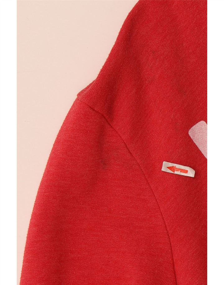JACK WILLS Herren-Kapuzenpullover mit Grafik, mittelrote Baumwolle