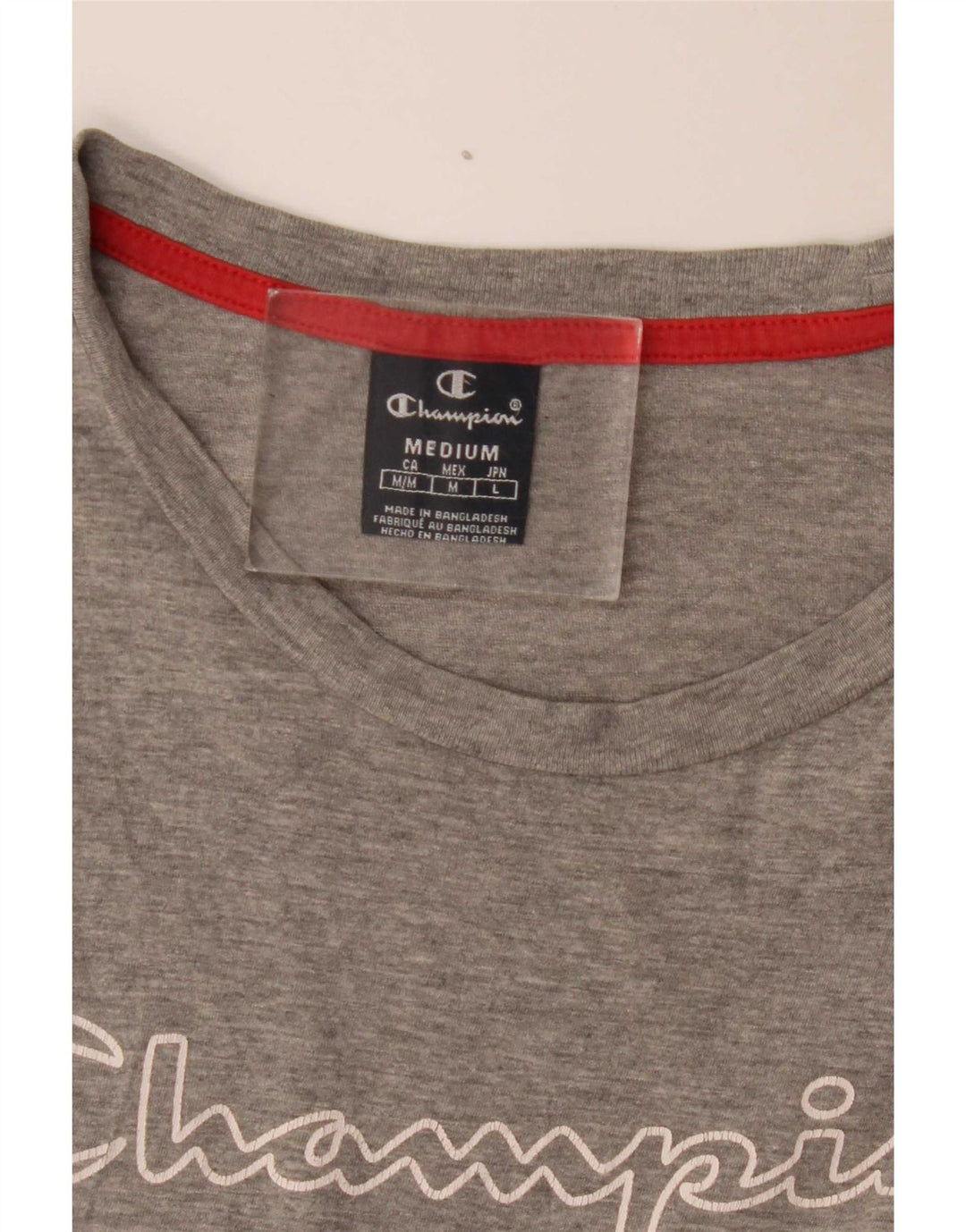Champion Herren Grafik-T-Shirt-Oberteil Mittelgrau