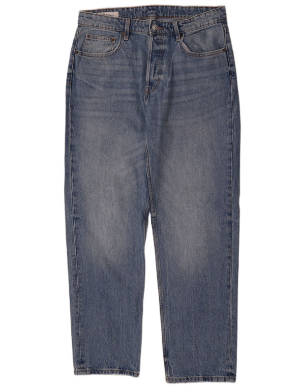 Zara Herren Straight Jeans EU 42 Large W32 L32 Blaue Baumwolle