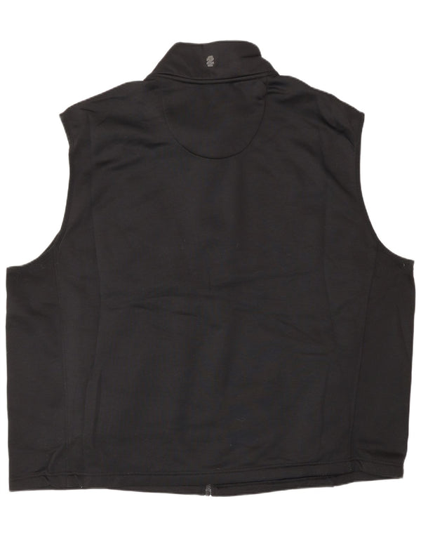 Izod Herren-Trainingsanzug, ärmellos, Jacke, 3XL, Schwarz, Polyester