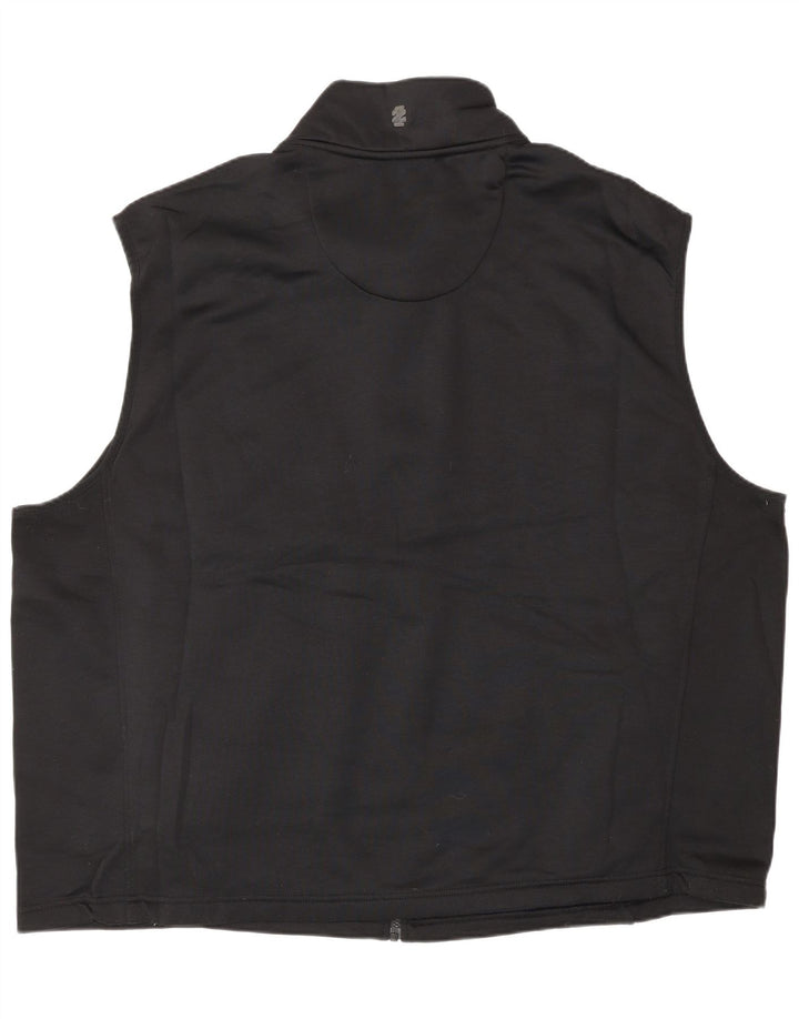 Izod Herren-Trainingsanzug, ärmellos, Jacke, 3XL, Schwarz, Polyester