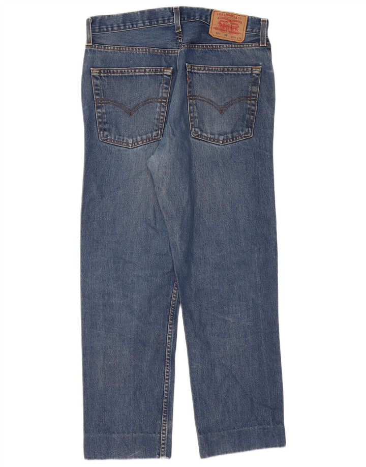 Levi's Herren 521 Tapered Jeans W34 L28 Blaue Baumwolle