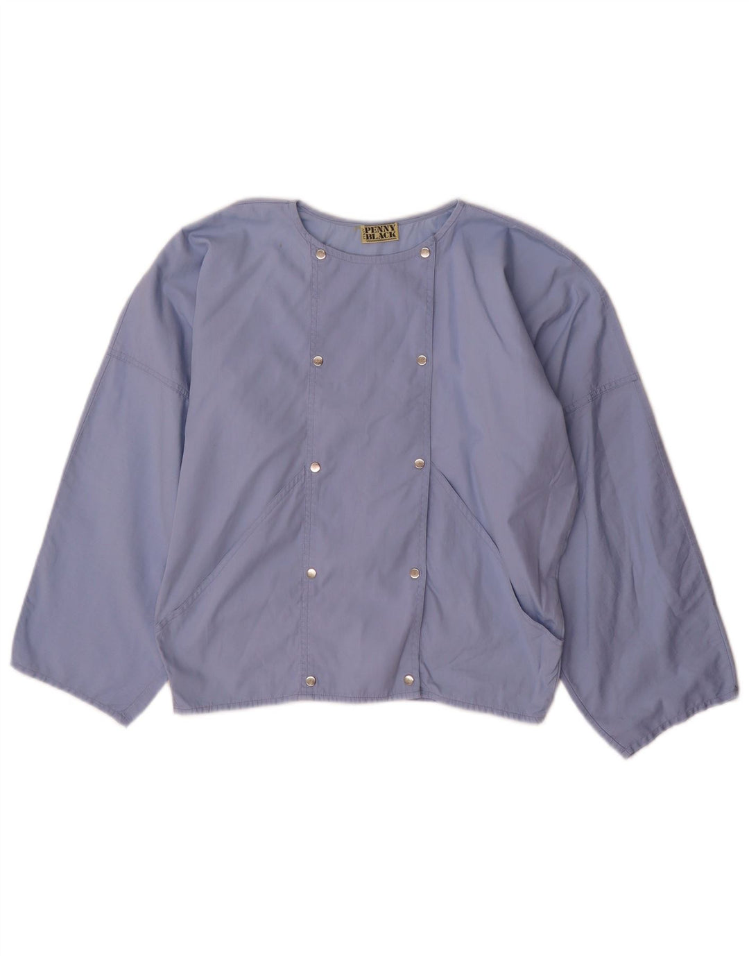 Penny Black Damen Zweireihige Bomberjacke UK 8 Small Blaue Baumwolle
