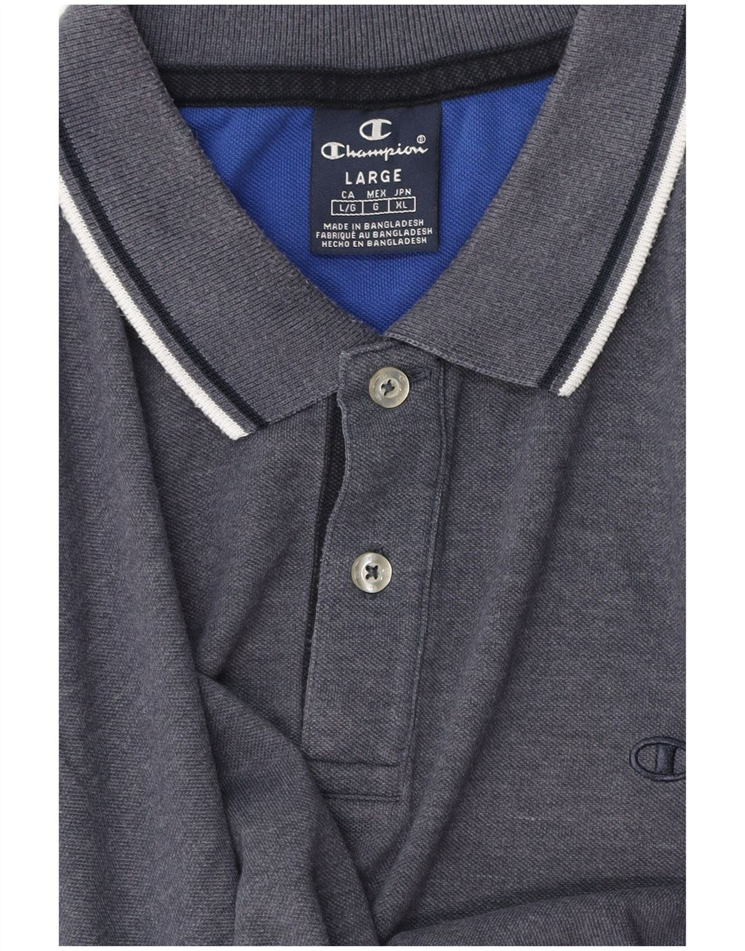 Champion Herren-Poloshirt, große graue Baumwolle