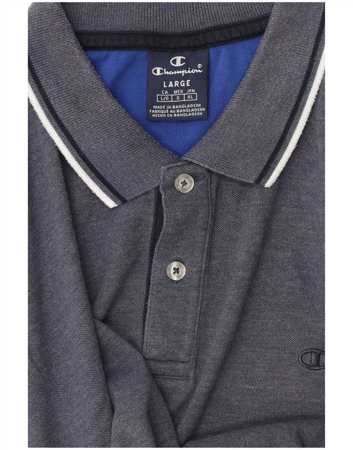 Champion Herren-Poloshirt, große graue Baumwolle