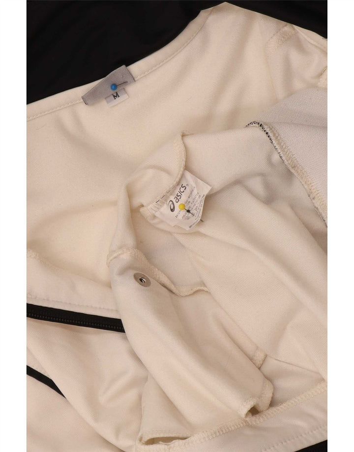 Asics Damen-Trainingsanzug-Top-Jacke UK 14 Medium Off White Colourblock