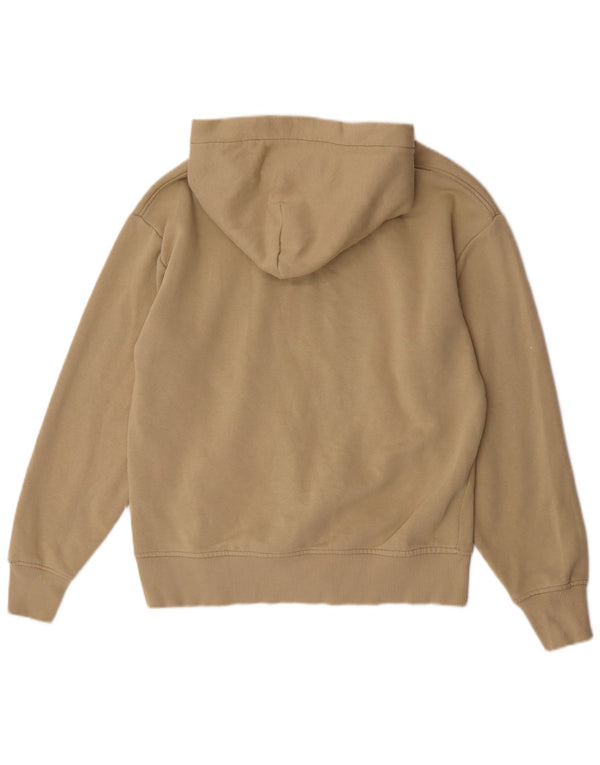 Zara Herren Kapuzenpullover Small Beige Baumwolle