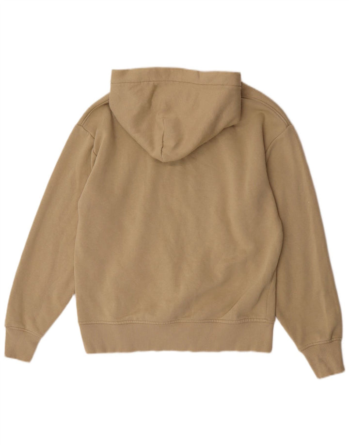 Zara Herren Kapuzenpullover Small Beige Baumwolle