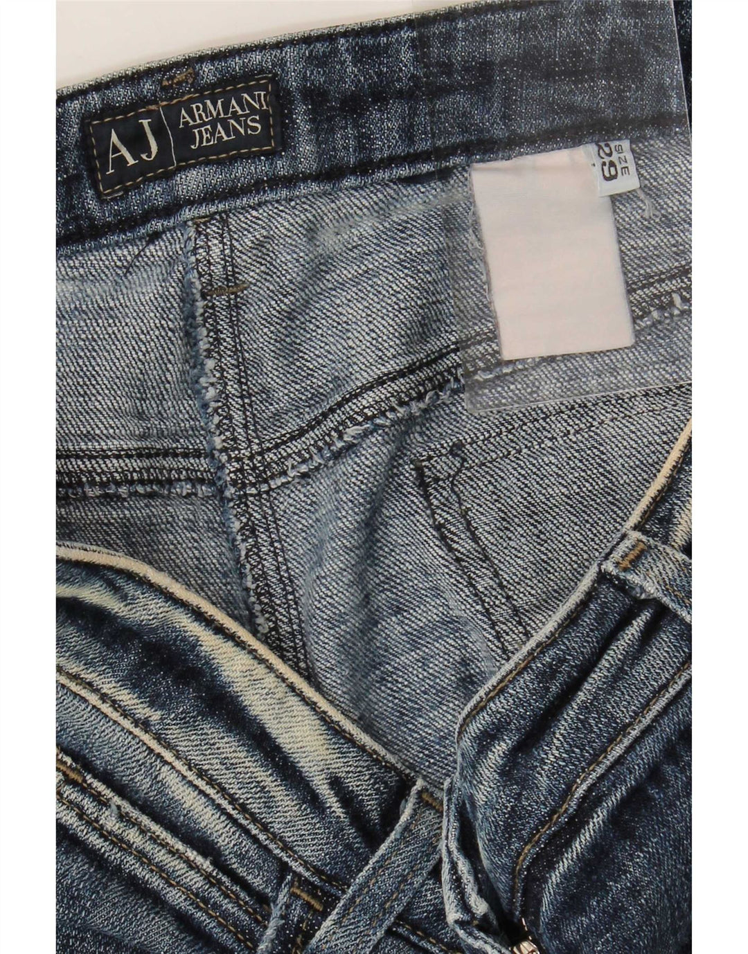 Armani Damen Distressed Slim Jeans W29 L29 Marineblau