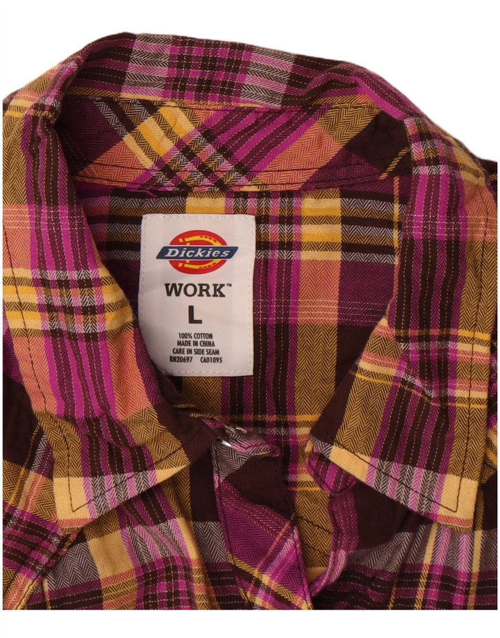 Dickies Damen-Flanellhemd, UK 16, groß, mehrfarbig, kariert, Baumwolle