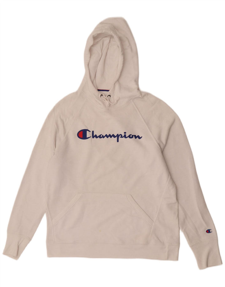 Champion Herren-Kapuzenpullover mit Grafik, groß, aus weißem Polyester