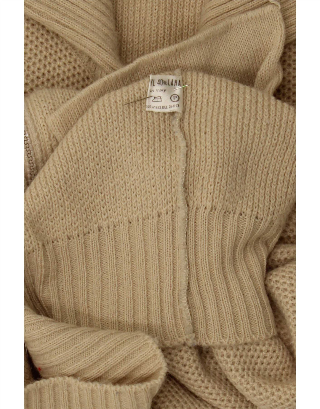 Gordon Herren-Cardigan-Pullover aus mittelbeigem Polyester