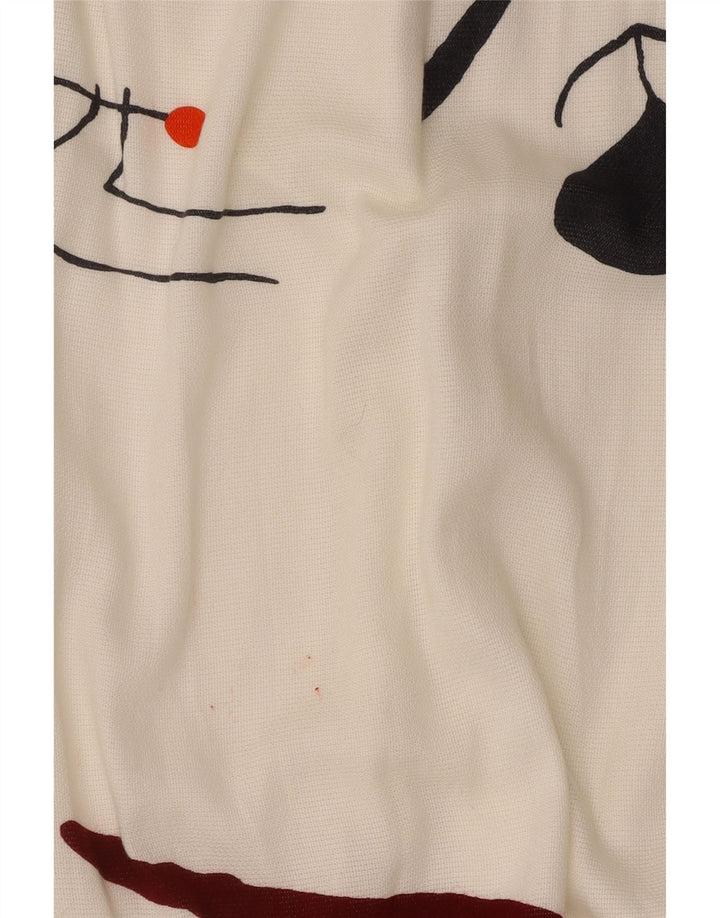 Tera Bora Damen Maxikleid mit Grafik, UK 12, Mittelweiß
