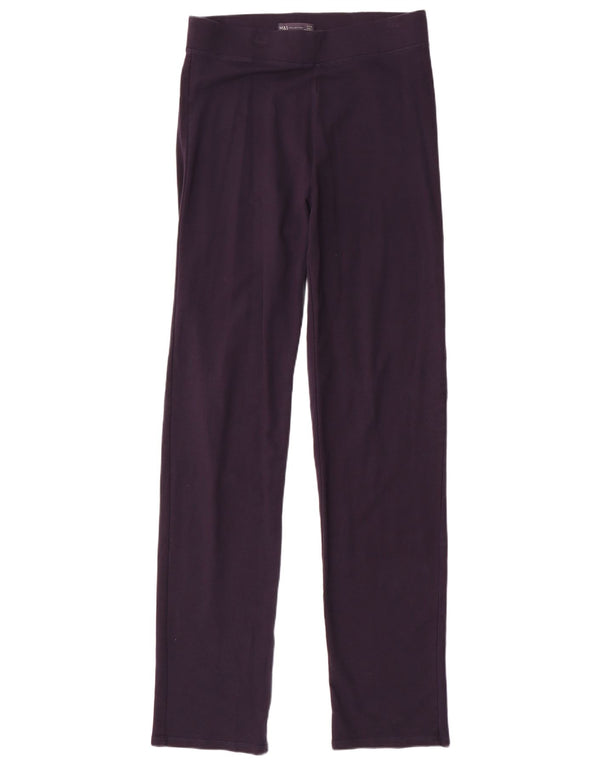 MARKS & SPENCER Womens Leggings UK 12 Medium Navy Blue Cotton