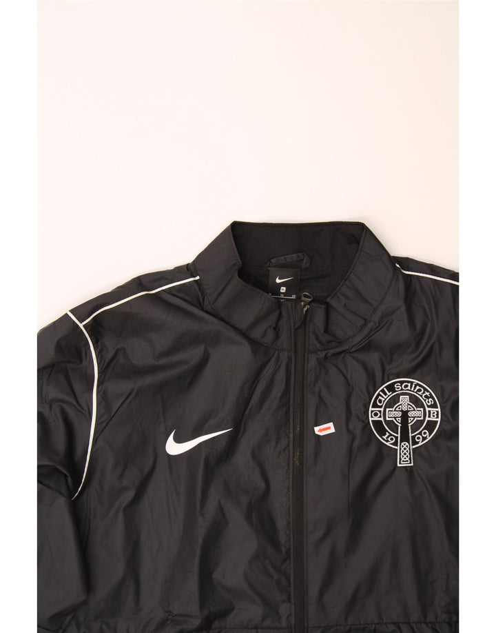 NIKE Mens Graphic Tracksuit Top Jacket XL Black Polyester Vintage Nike and Second-Hand Nike from Messina Hembry 